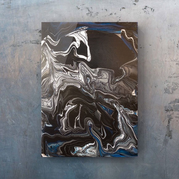 Seeking peace, medium size, abstract, unique design art, original, mixed media - Picture 4 of 5